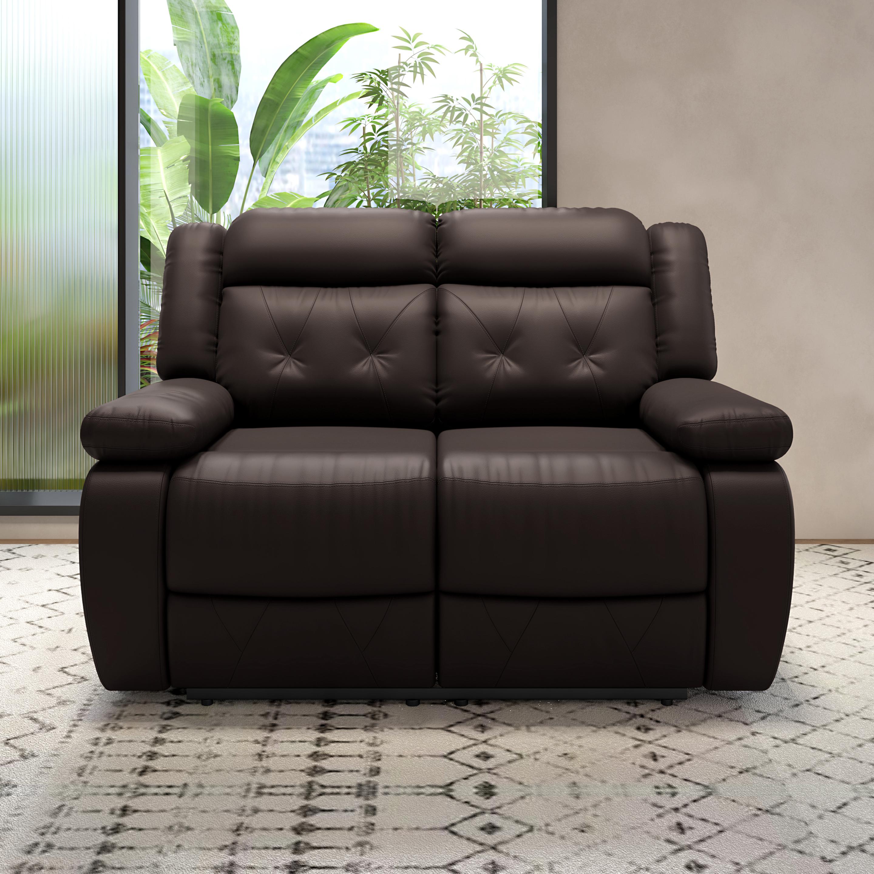 Buy Bosco Brown Chocolate Two Seater Leather Recliner Online at