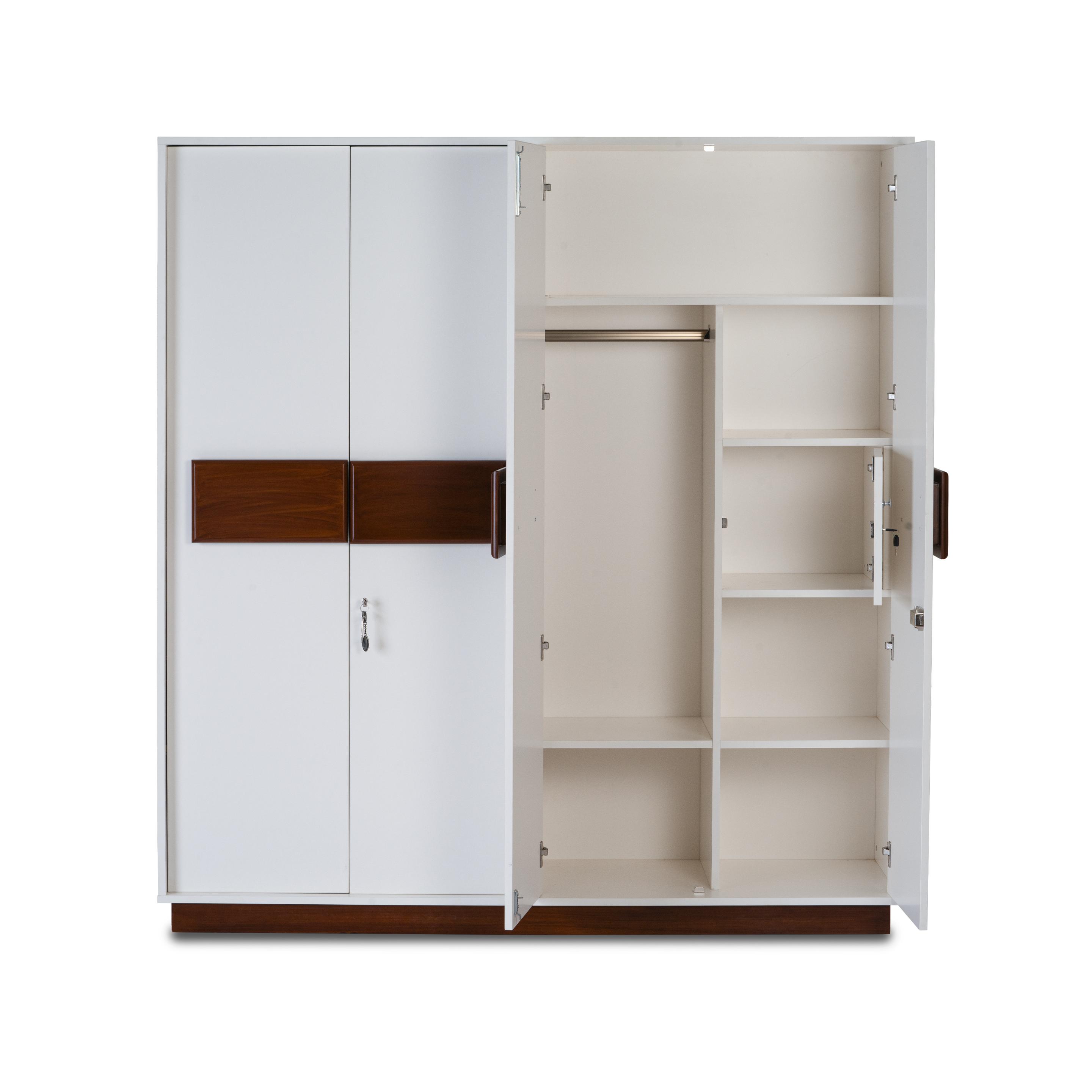 Wooden Wardrobe Roma With Feet - Wardrobe - Bianchi Mobili Online Shop