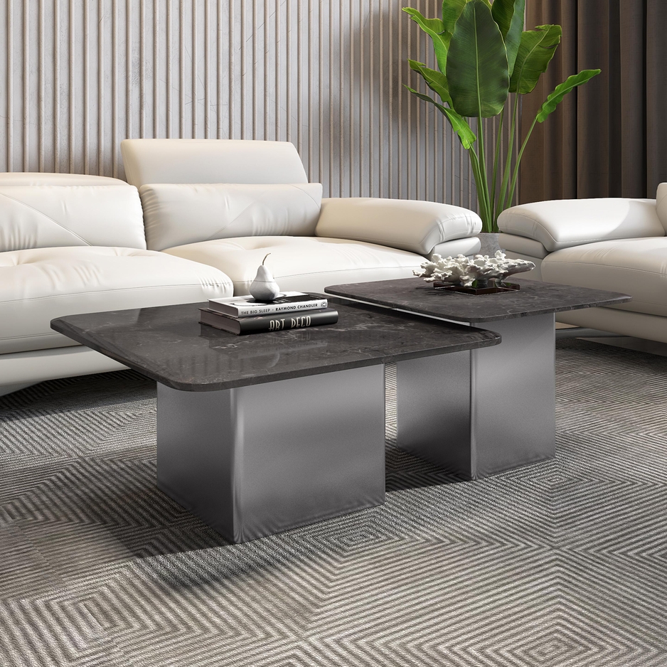 Buy Munich Grey Composite Marble Coffee & Center Table @ Durian