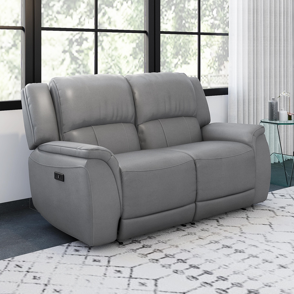 Buy Meredith Grey 2 Seater Leather Power Recliner Online - Durian