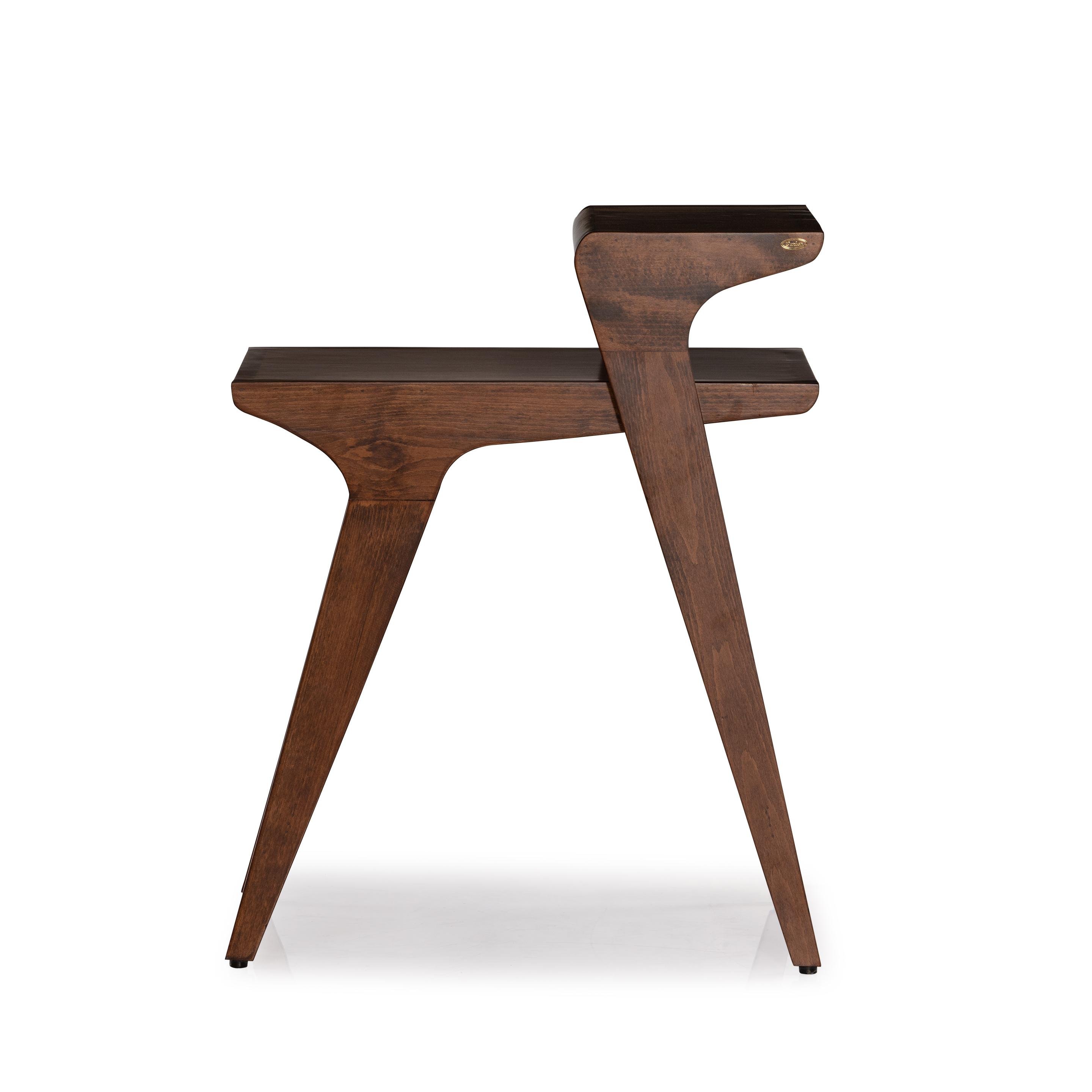 Buy Mackenzie Brown Dark Oak Solid Wood Telephone Table Online at Durian.