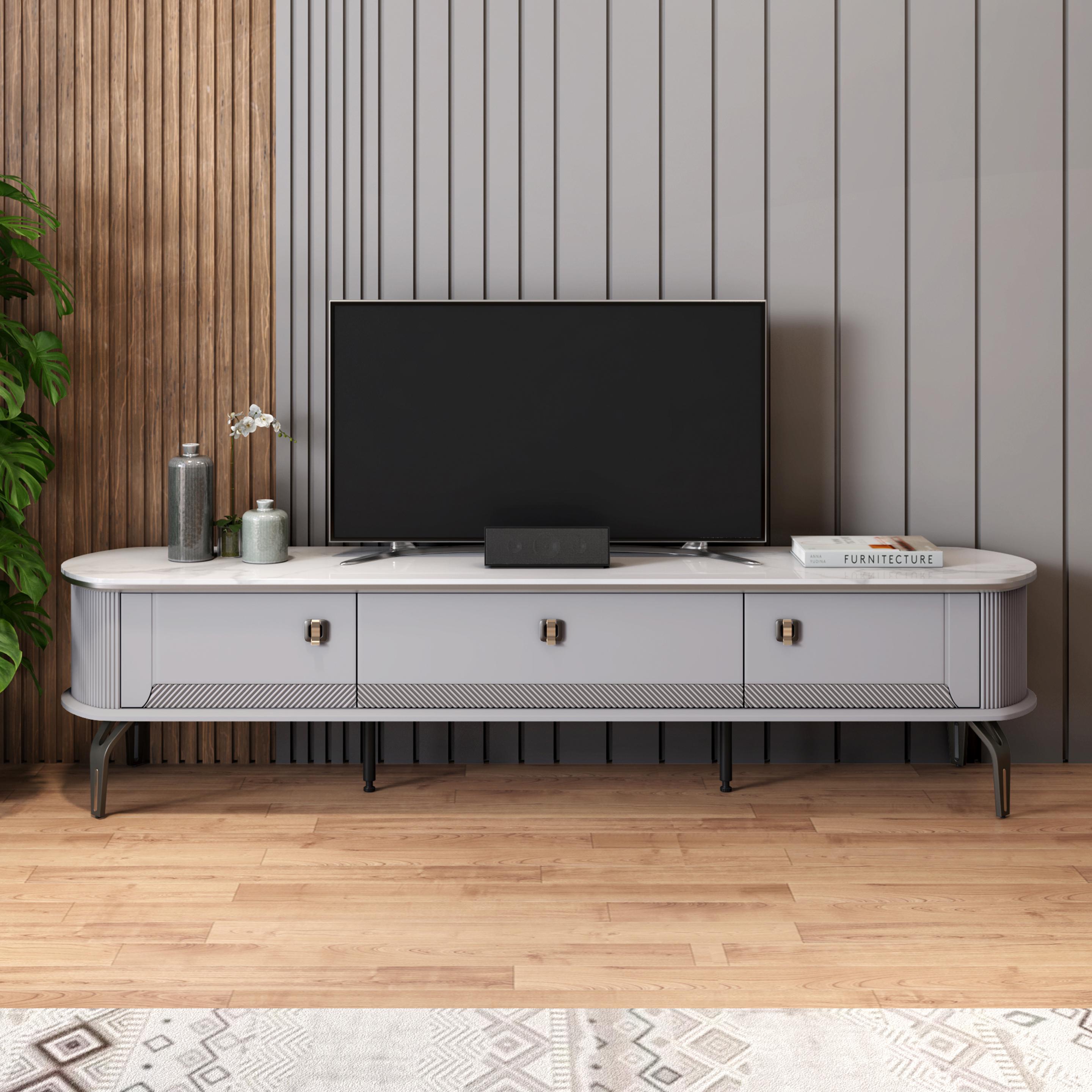 White and on sale grey tv unit