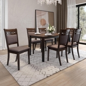 Buy Havelock Brown Veneer Solid Wood 6 Seater Dining Set - Durian