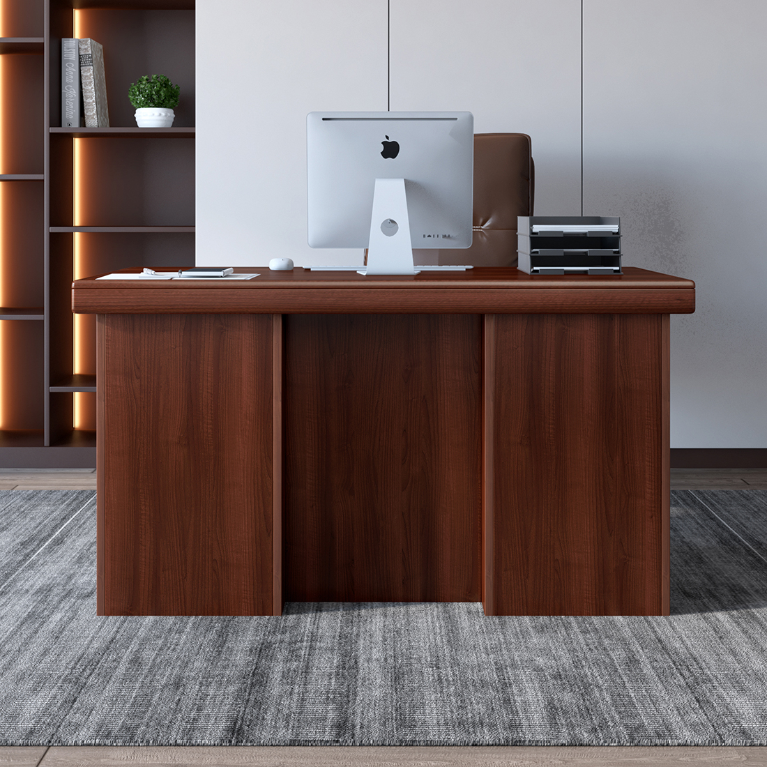 Buy Brown Meridian Desk For Office At Durian