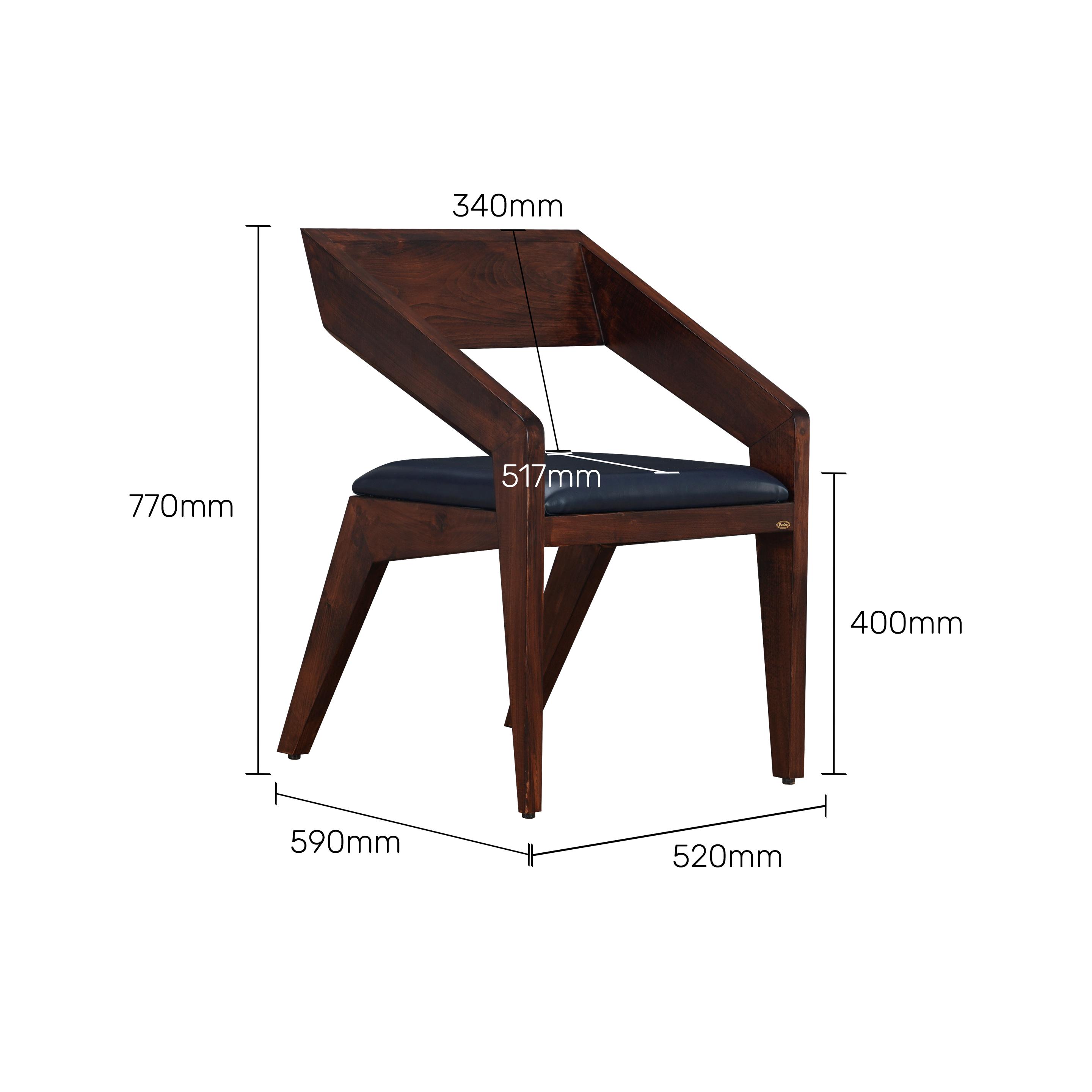 Buy Brenton Brown Wooden Dining Chair With Cushion Online At Durian