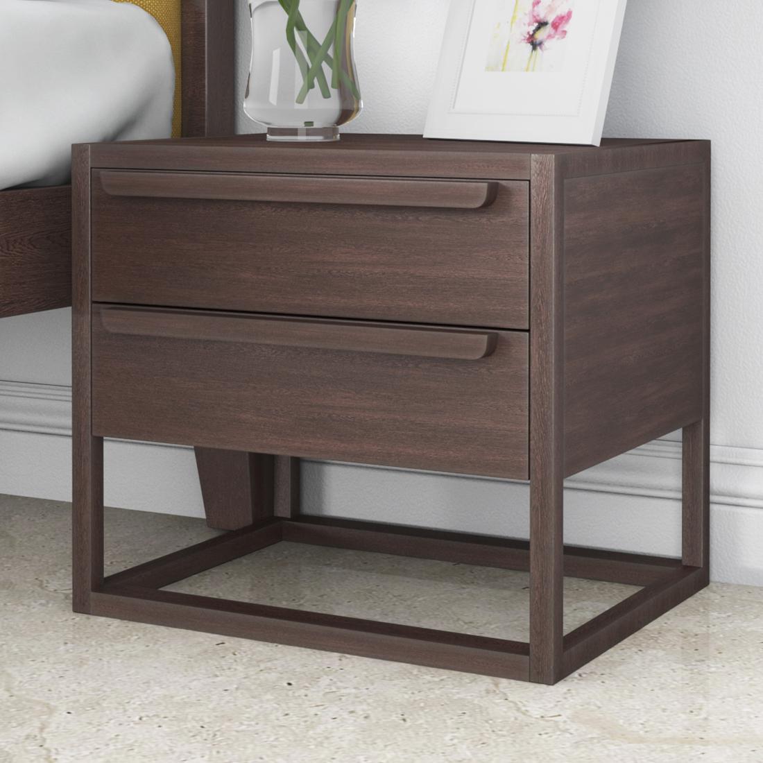 bedside table dark oak