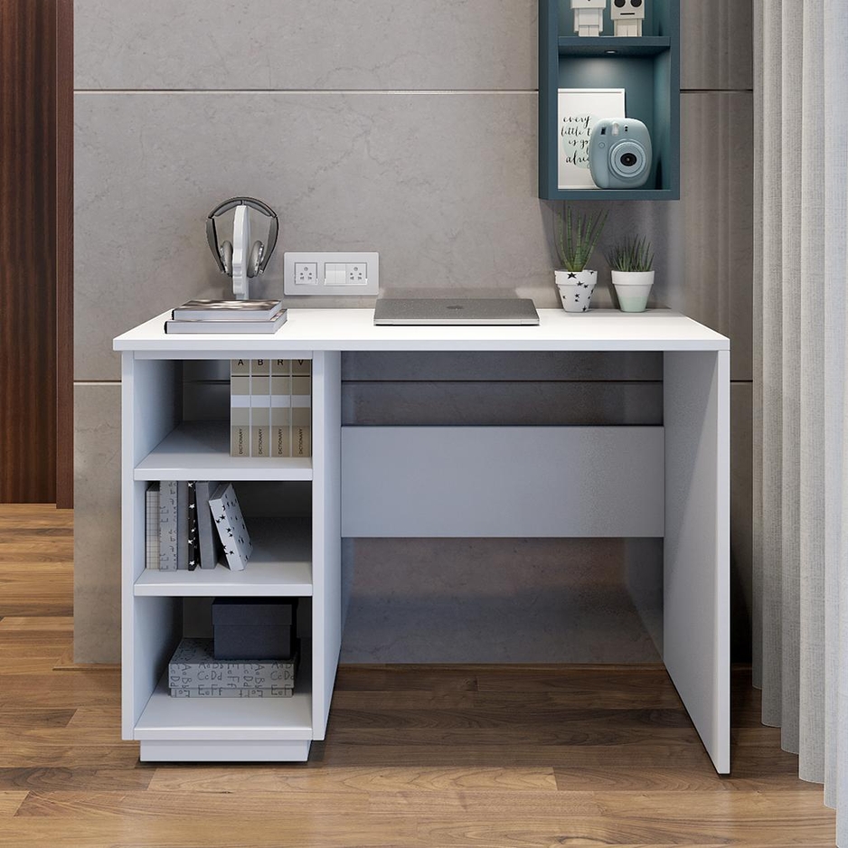 Buy Delrick White Engineered Wood Study Desk Online at Durian