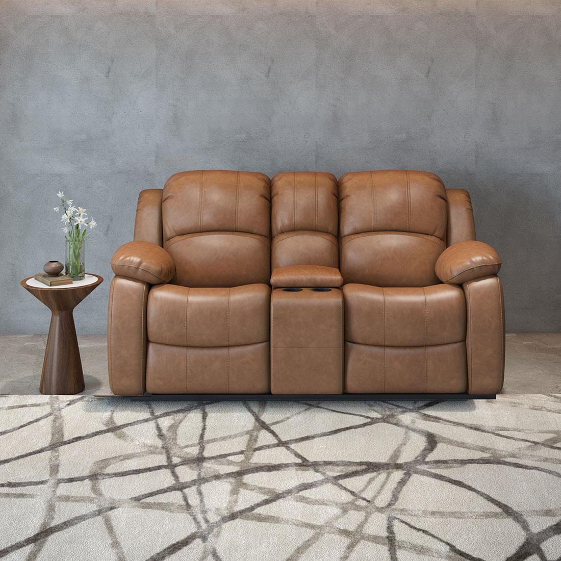 Leatherette 2 Seater Recliner Sofa