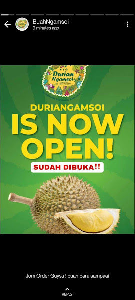 Gerai Durian Laku Sungai Buloh