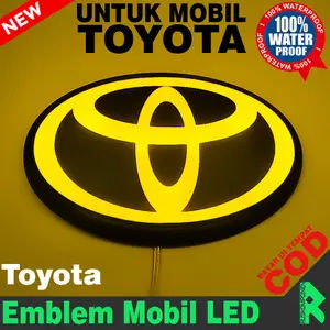 Led mobil toyota Lampu mobil Emblem LED toyota Lampu belakang toyota Logo mobil Aksesoris mobil LED