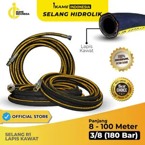 SELANG HIDROLIK / HIGH PRESSURE LAPIS KAWAT IKAME 3/8 IN 8 METER - 100 METER