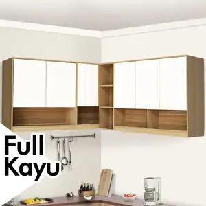 KIRANA Miami - Kitchen Set Kayu Rak Dapur Putih Kabinet Dapur Modern Minimalis