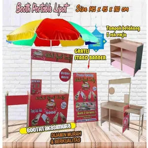 booth portable/booth portable murah/event desk/gerobak lipat/meja lipat/booth lipat