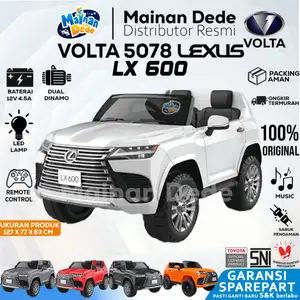 Mainan Mobil Aki Anak Volta 5078 Lexus LX600 / Volta 5077 Land Cruiser LC300 JUMBO SIZE MUAT 2 ANAK