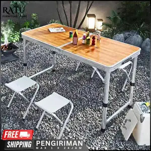 Cod Meja Koper meja makan lipat kayu meja serbaguna Kokoh Meja Lipat portable Ratu Furniture Store