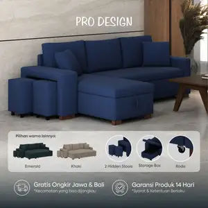 Pro Design Felipe SFC Sofa Bed / Sofa L / Sofa 3 Seater Dengan Stool