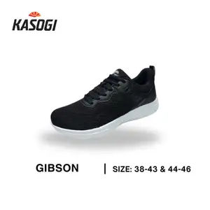 Sepatu Sekolah Kasogi JUMBO Hitam Pria Unisex Sneaker Kerja Gibson