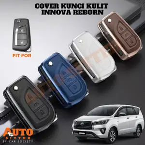 Elite Leather Flip Key Cover - Sarung Cover kunci Lipat kulit Premium Toyota Innova Reborn Toyota Hilux Toyota Camry G