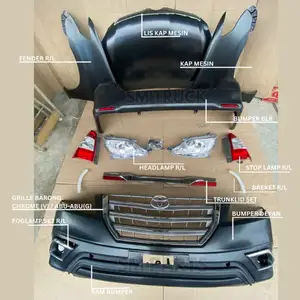 PAKET UPGRADE INNOVA LAMA JADI BARONG KE 2013 2014 2015 BUMPER GRILLE KAP MESIN FENDER SPAKBOR LAMPU HEADLAMP STOP LAMP LENGKAP