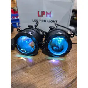Foglamp Biled 3 inchi Bluelensa 3 Warna Plus Demon eyes LPM /iDM Plus Brecket Honda Toyota 3 inch