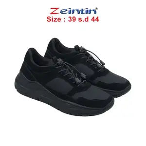 Zeintin - Sepatu Sneakers Spatu Sekolah Hitam Sneker Full Black BL