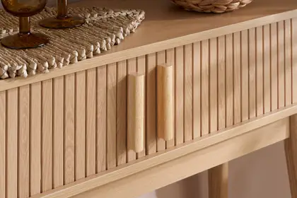 Axel Oak finish Console Table thumbnail 5