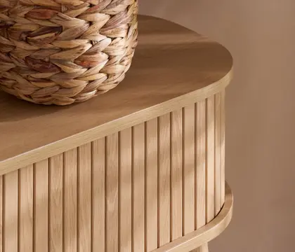Axel Oak finish Console Table thumbnail 4