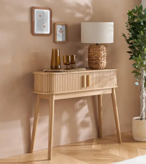 Axel Oak finish Console Table