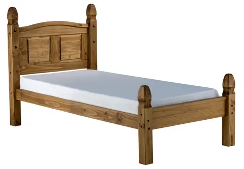 3ft Single Mexico. Waxed, Strong Pine Bed Frame