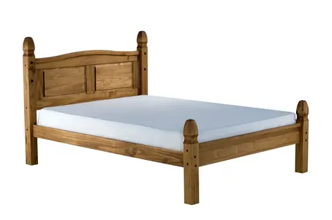 4ft6 Double Mexico. Waxed, Strong Pine Bed Frame