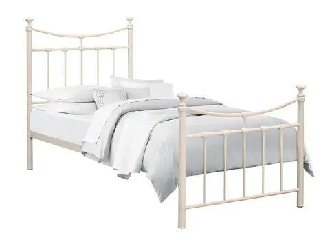 3ft Single Emma Traditional Cream Metal Tubular Bed Frame