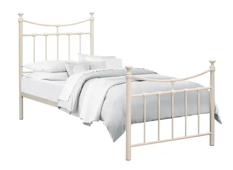3ft Single Emma Traditional Cream Metal Tubular Bed Frame
