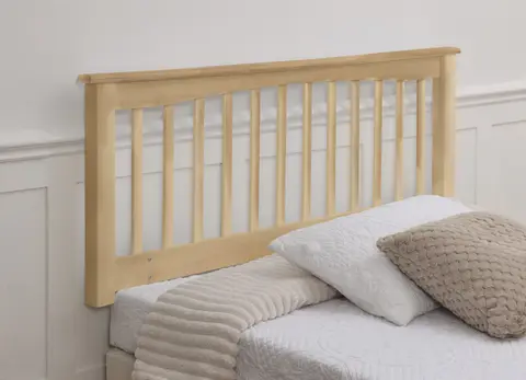 3ft Single Sandy' Beech finish, wood headboard