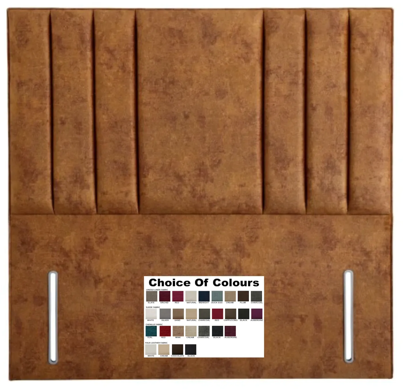 3ft Single Floorstanding Endstripe Fabric Upholstered Headboard