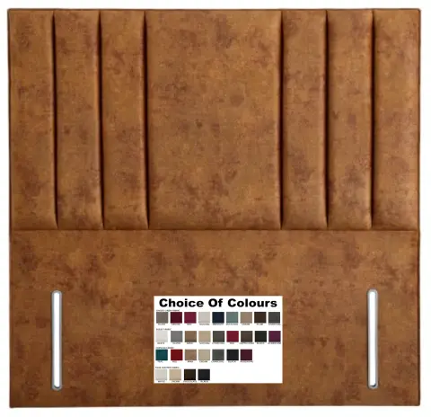 4ft6 Double Floorstanding Endstripe Fabric Upholstered Headboard