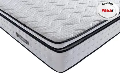 3ft Single 2000 Pocket Sprung Space Visco Memory Foam Pillow Top Mattress thumbnail 2