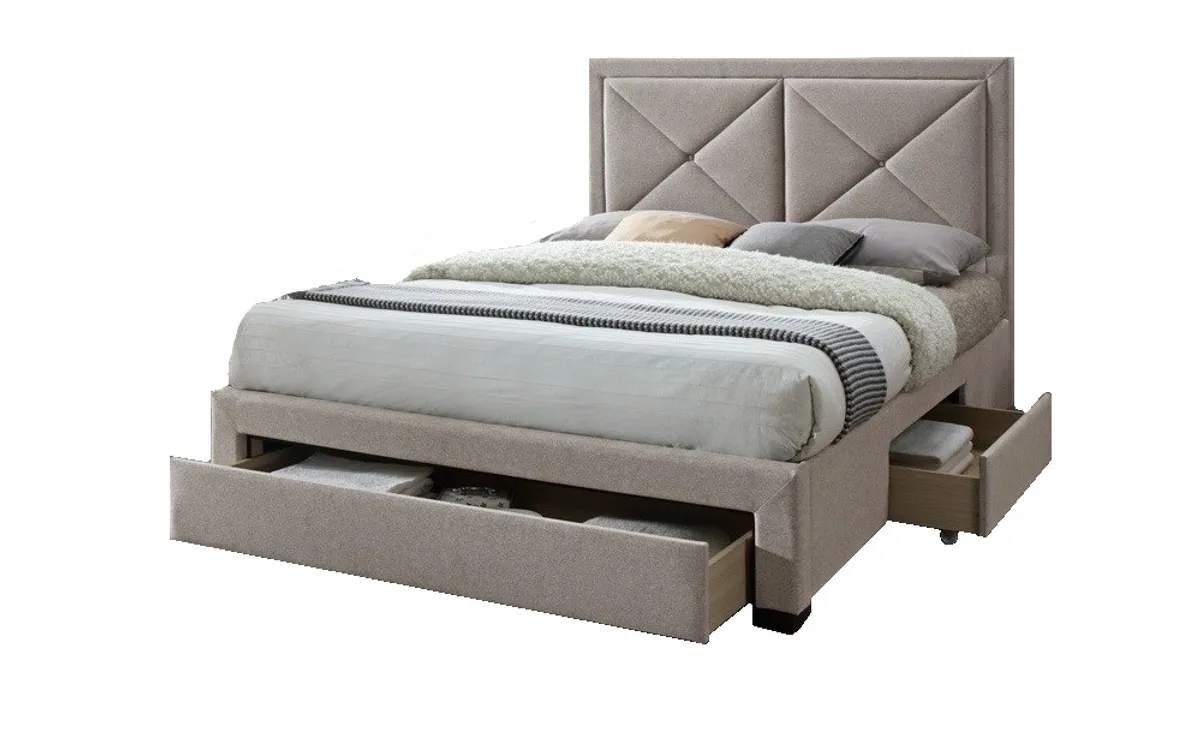 4ft Small Double Upholstered Bed