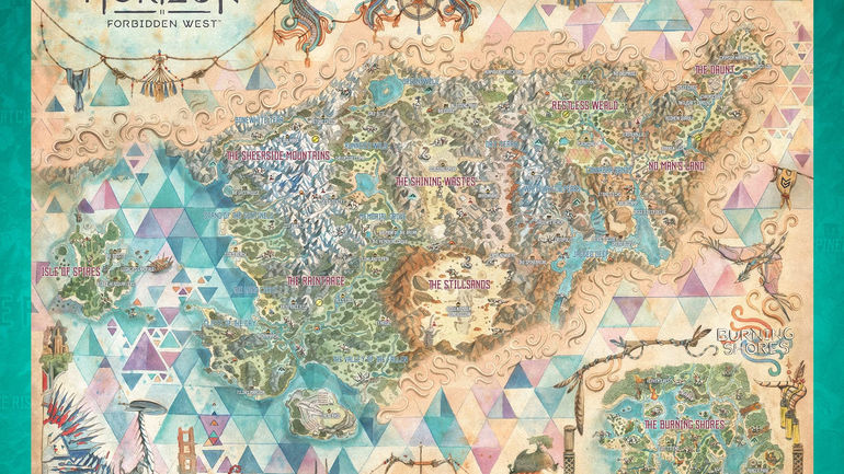 Horizon Forbidden West Fine Art Map Print: A Must-Have for Fans