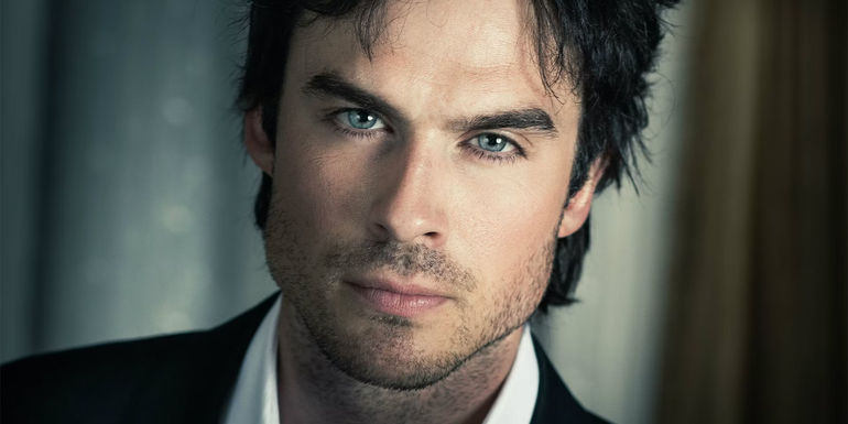 Ian Somerhalder as Damon in Vampire Diaries looking serious
