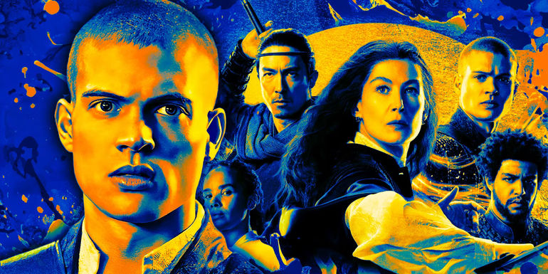 The Wheel of Time cast in a picture.