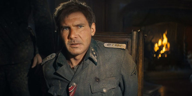 De-aged Indy (Harrison Ford) in the opening scene of Indiana Jones and the Dial of Destiny