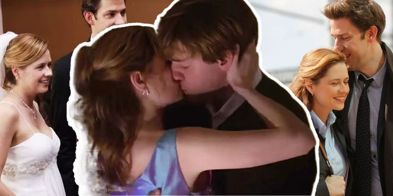 Custom image of Jim and Pam relationship timeline in The Office