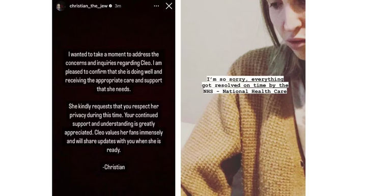 Cleo and Christian In 90 Day Fiance using Instagram stories