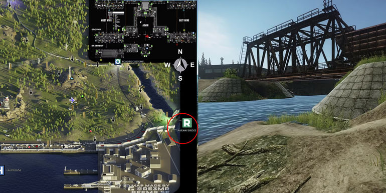 Escape From Tarkov Shoreline Extraction Points Railway Bridge