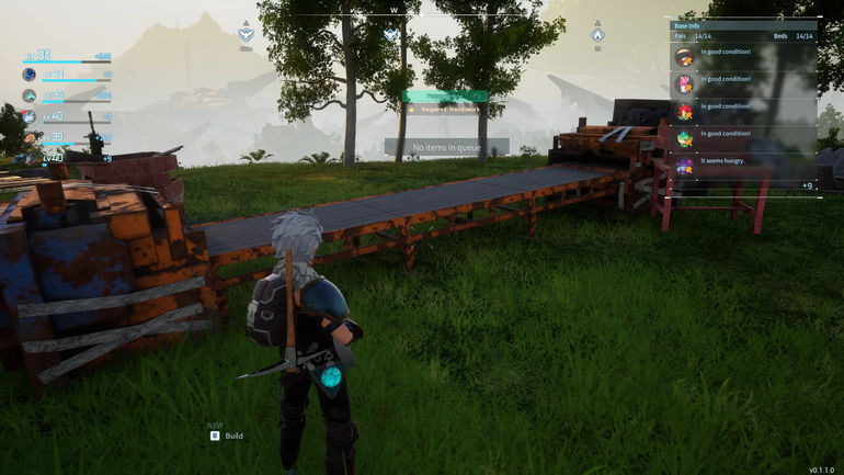 A production assembly line in palworld