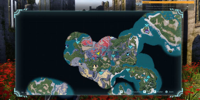 Statue of Power in the Desolate Church in Palworld (location on the map)