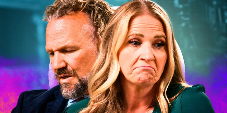 Montage of Kody and Christine Brown from Sister Wives looking serious