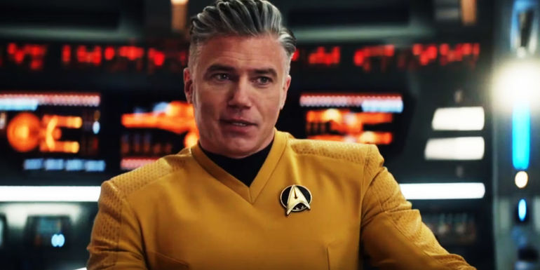 Anson Mount as Fleet Captain Pike in Star Trek: Strange New Worlds