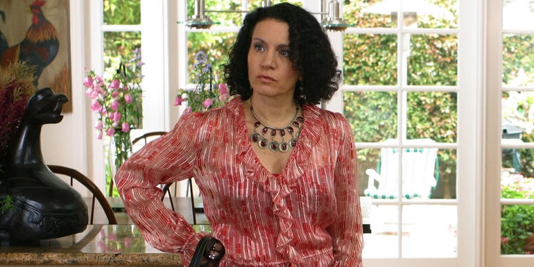 Susie in the kitchen in Curb Your Enthusiasm