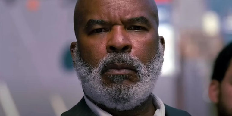 David Alan Gier frowning in The American Society of Magical Negroes